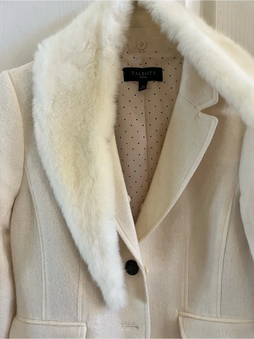 Talbots Winter white blazer, 8P